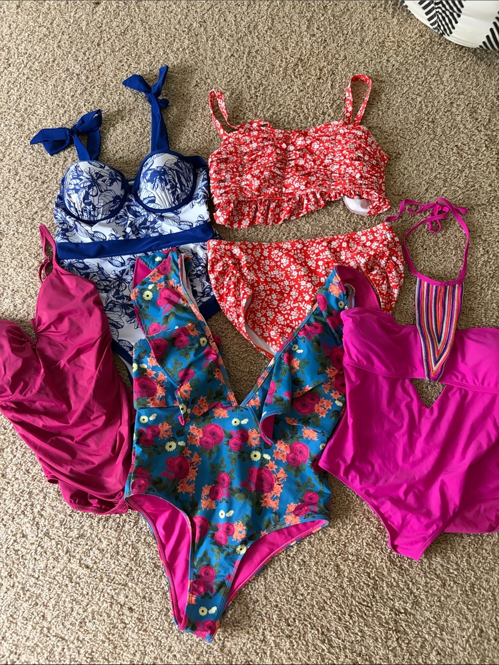 Colorful Women's Swimwear Bundle - Floral & Pink Mix